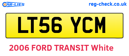 LT56YCM are the vehicle registration plates.
