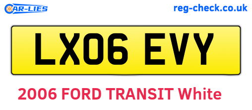LX06EVY are the vehicle registration plates.