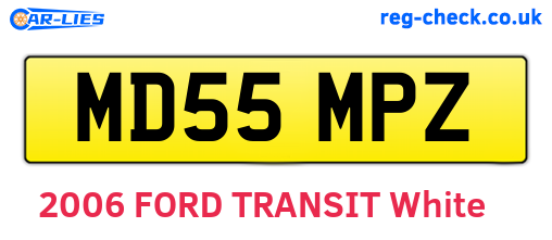 MD55MPZ are the vehicle registration plates.