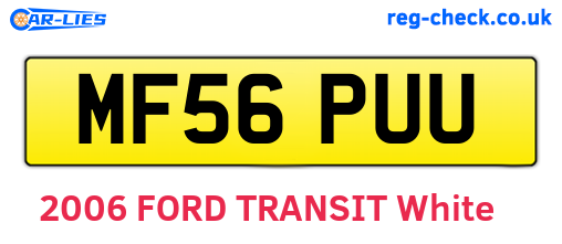 MF56PUU are the vehicle registration plates.