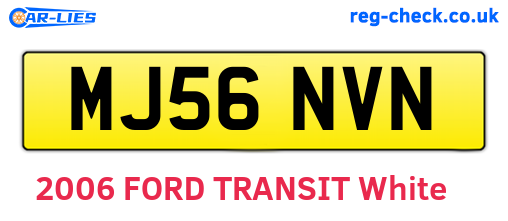 MJ56NVN are the vehicle registration plates.