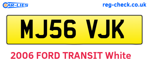 MJ56VJK are the vehicle registration plates.