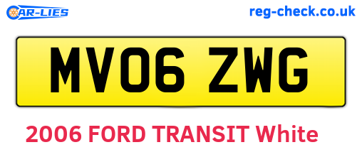 MV06ZWG are the vehicle registration plates.