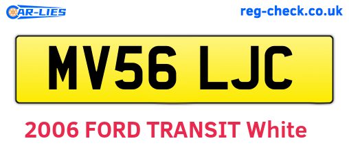 MV56LJC are the vehicle registration plates.