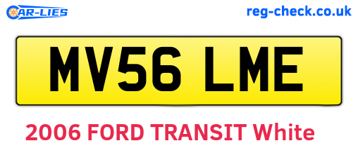 MV56LME are the vehicle registration plates.