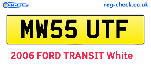 MW55UTF are the vehicle registration plates.