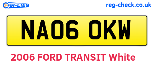 NA06OKW are the vehicle registration plates.