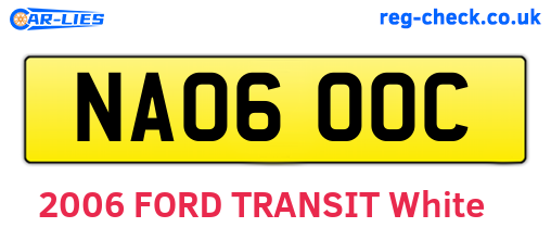 NA06OOC are the vehicle registration plates.
