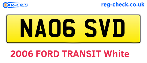 NA06SVD are the vehicle registration plates.