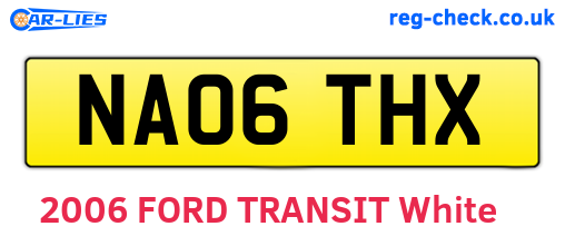 NA06THX are the vehicle registration plates.