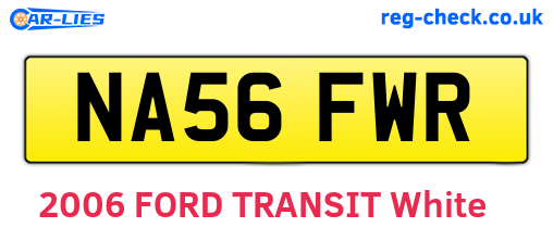 NA56FWR are the vehicle registration plates.