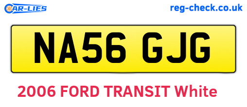 NA56GJG are the vehicle registration plates.