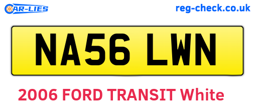 NA56LWN are the vehicle registration plates.
