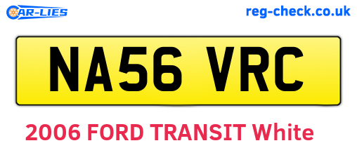 NA56VRC are the vehicle registration plates.
