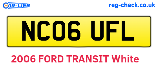 NC06UFL are the vehicle registration plates.