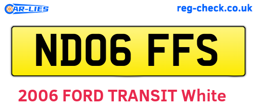 ND06FFS are the vehicle registration plates.