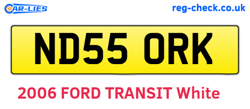 ND55ORK are the vehicle registration plates.