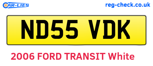 ND55VDK are the vehicle registration plates.