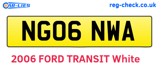 NG06NWA are the vehicle registration plates.