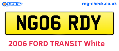 NG06RDY are the vehicle registration plates.
