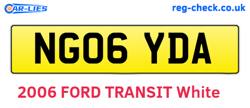 NG06YDA are the vehicle registration plates.