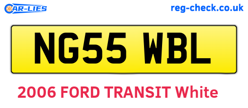 NG55WBL are the vehicle registration plates.