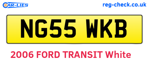 NG55WKB are the vehicle registration plates.