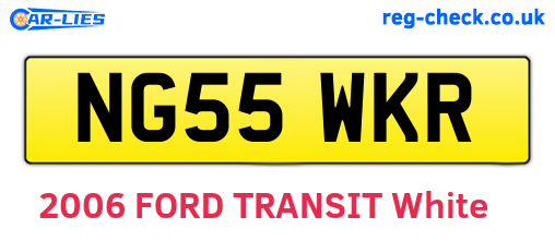 NG55WKR are the vehicle registration plates.