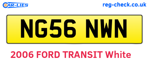 NG56NWN are the vehicle registration plates.