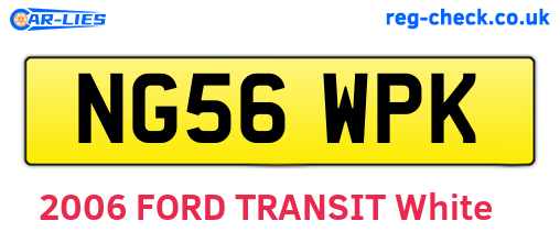 NG56WPK are the vehicle registration plates.