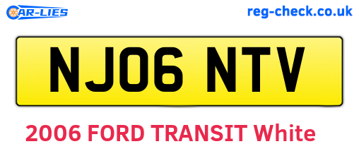 NJ06NTV are the vehicle registration plates.