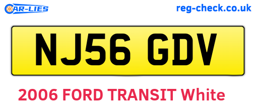 NJ56GDV are the vehicle registration plates.