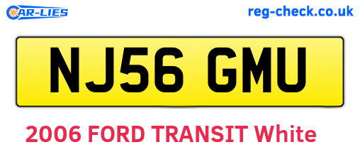 NJ56GMU are the vehicle registration plates.
