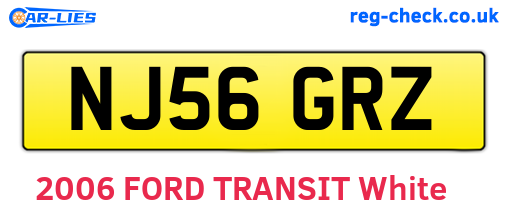NJ56GRZ are the vehicle registration plates.