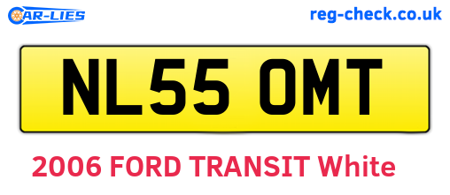 NL55OMT are the vehicle registration plates.