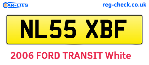NL55XBF are the vehicle registration plates.
