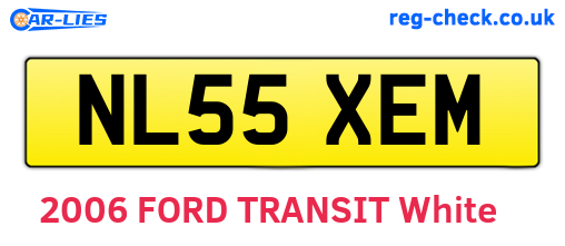 NL55XEM are the vehicle registration plates.
