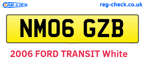NM06GZB are the vehicle registration plates.