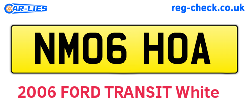 NM06HOA are the vehicle registration plates.