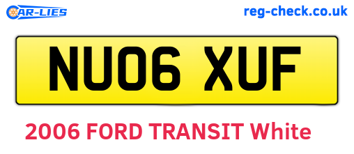 NU06XUF are the vehicle registration plates.