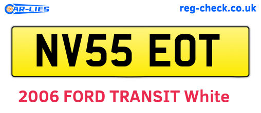 NV55EOT are the vehicle registration plates.