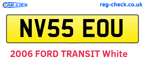 NV55EOU are the vehicle registration plates.