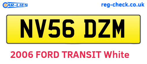 NV56DZM are the vehicle registration plates.