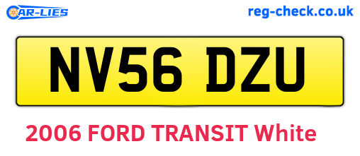 NV56DZU are the vehicle registration plates.