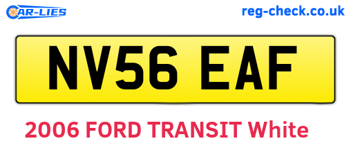 NV56EAF are the vehicle registration plates.