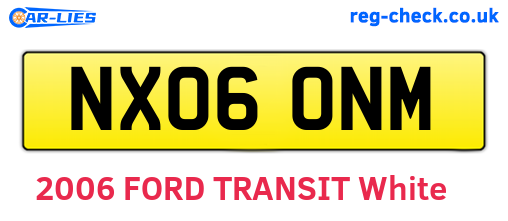 NX06ONM are the vehicle registration plates.