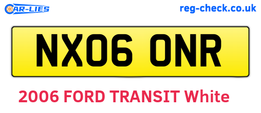 NX06ONR are the vehicle registration plates.