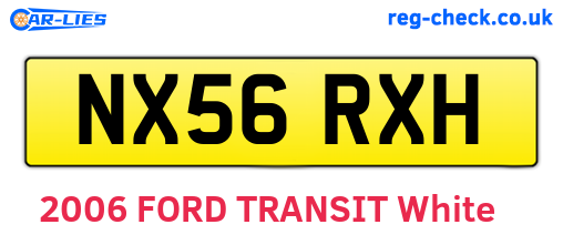 NX56RXH are the vehicle registration plates.