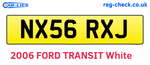 NX56RXJ are the vehicle registration plates.