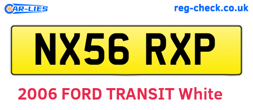 NX56RXP are the vehicle registration plates.